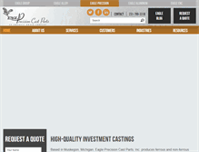 Tablet Screenshot of eagleprecisioncastparts.com